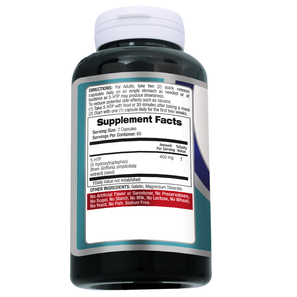 5-HTP 400 mg | 120 Capsules | By Fito Medic's