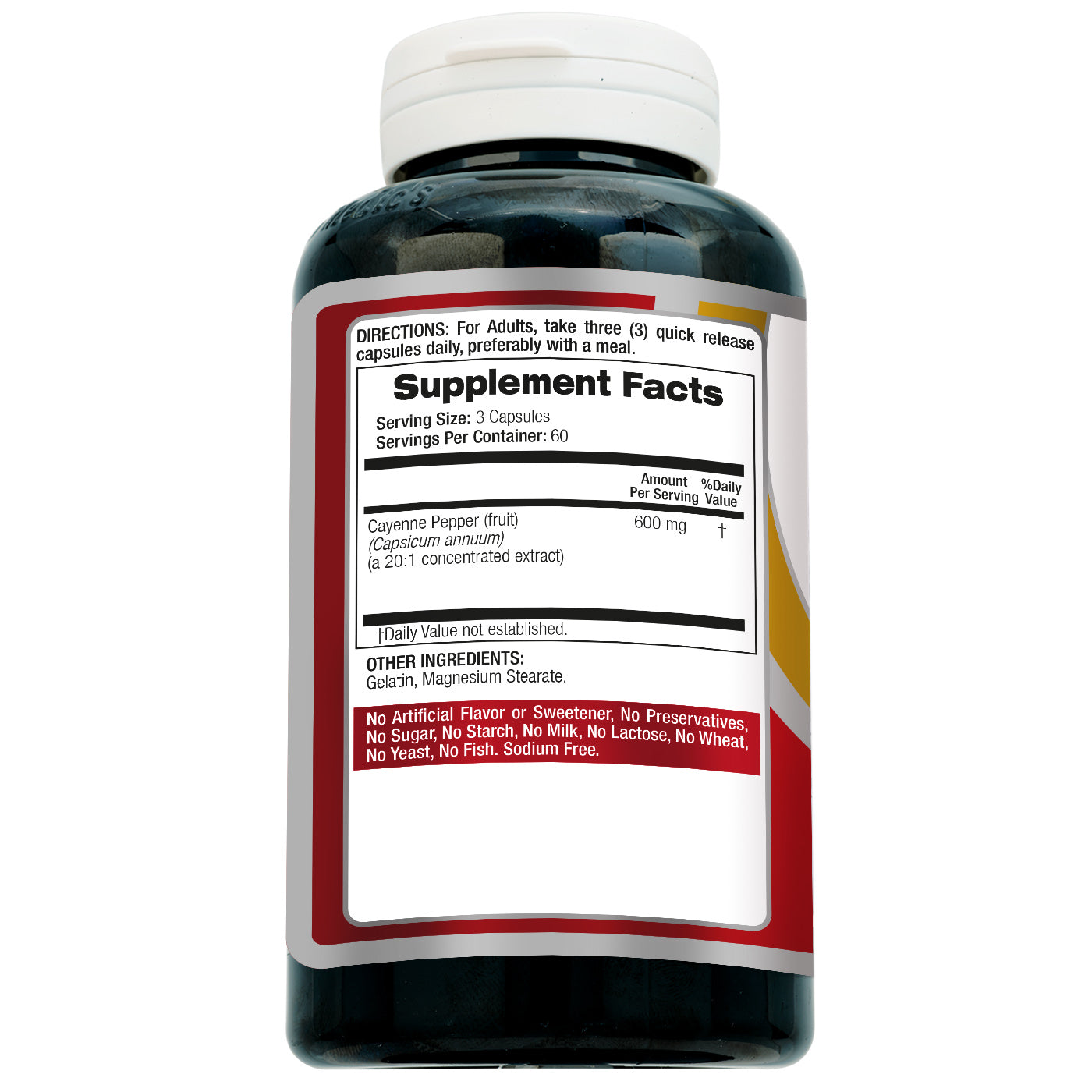 Cayenne Pepper Capsules Organic 12000 mg Ultra high Absorption 180 capsules