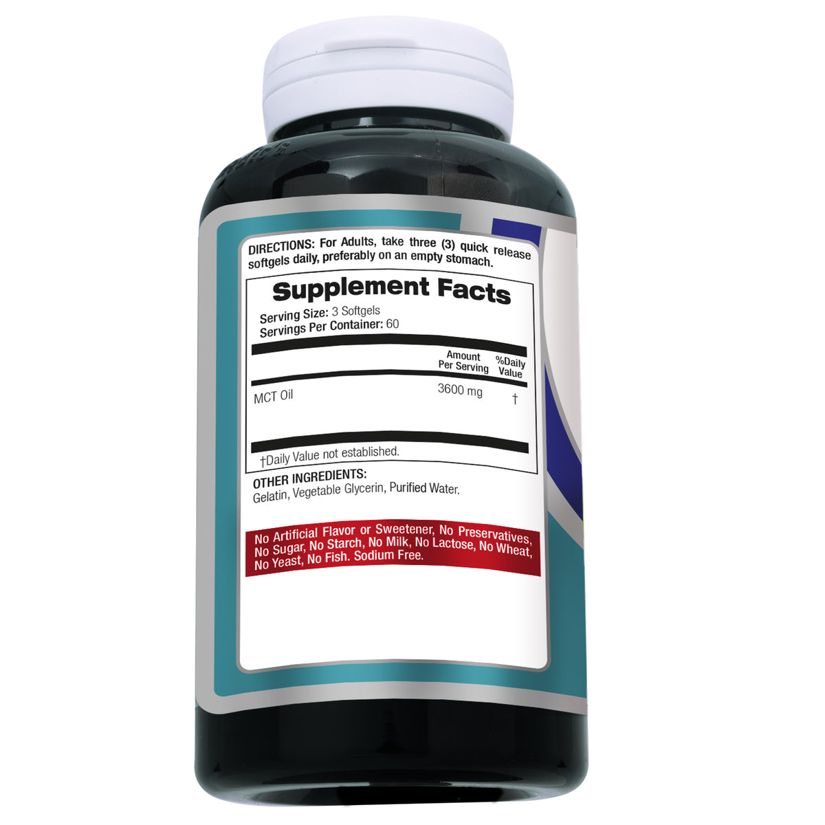 MCT Oil Softgels 3,600 mg | 180 Softgels | By Fito Medic's