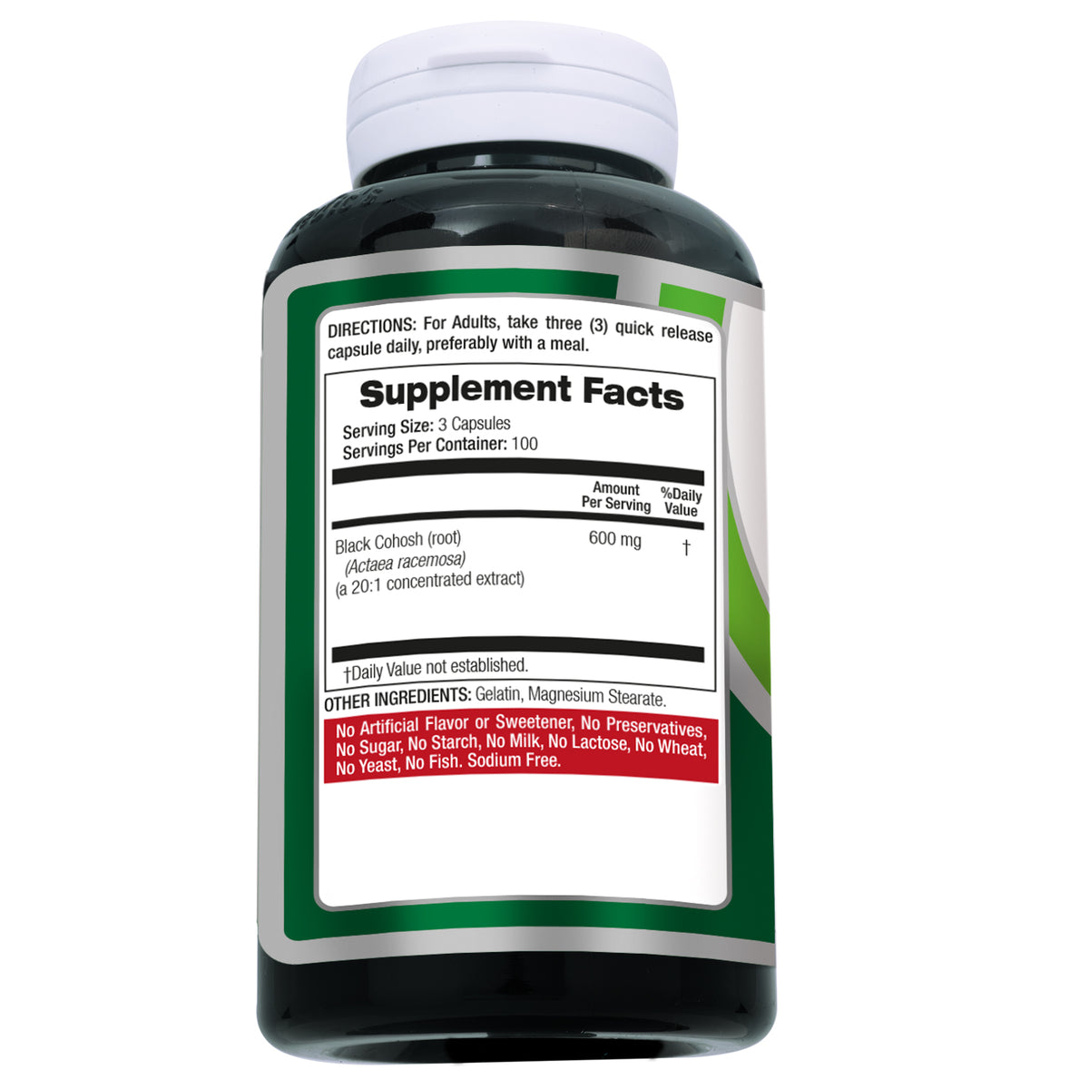 Black Cohosh Root Extract 12,000 mg | 20:1 Concentrate | 300 Capsules | By Fito Medic's