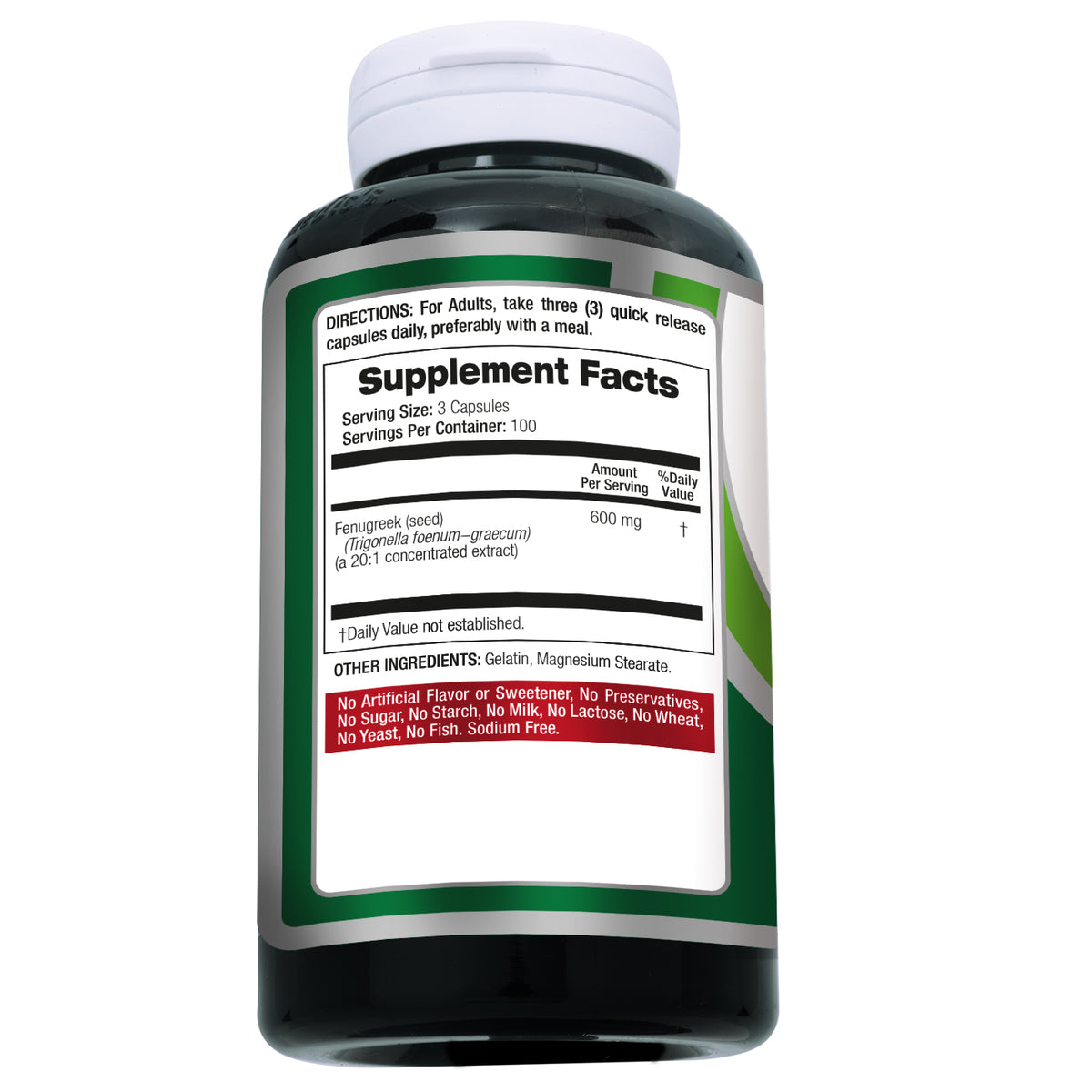 Fenugreek Extract 12,000 mg | 20:1 Concentrate | 300 Capsules | By Fito Medic's