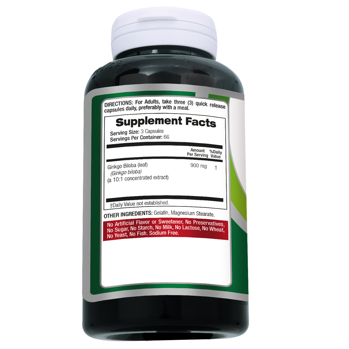 Ginkgo Biloba Leaf Extract 9,000 mg | 10:1 Concentrate | 200 Quick-Release Capsules | By Fito Medic's