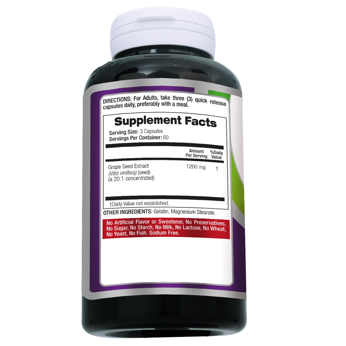 Grape Seed Extract 24,000 mg | 20:1 Concentrate | 180 Capsules | By Fito Medics