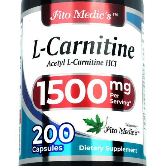 Acetyl L-Carnitine HCl 1,500 mg | 200 Capsules | By Fito Medic's