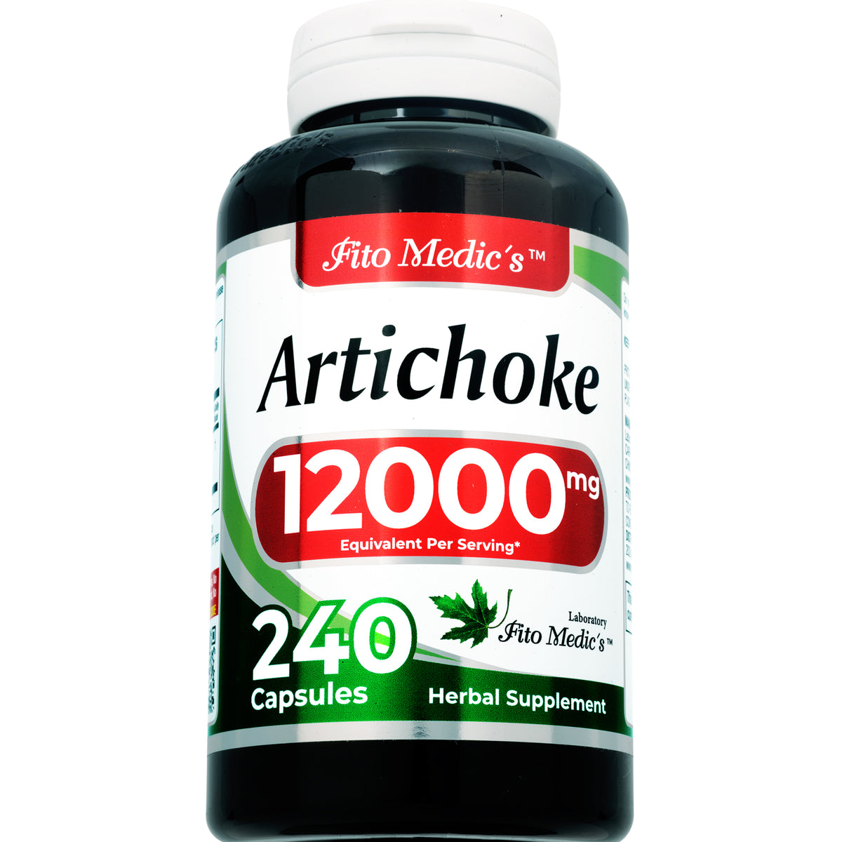 Artichoke Leaf Extract Capsules 12,000 mg | 20:1 Concentrate | 240 Capsules | By Fito Medic's