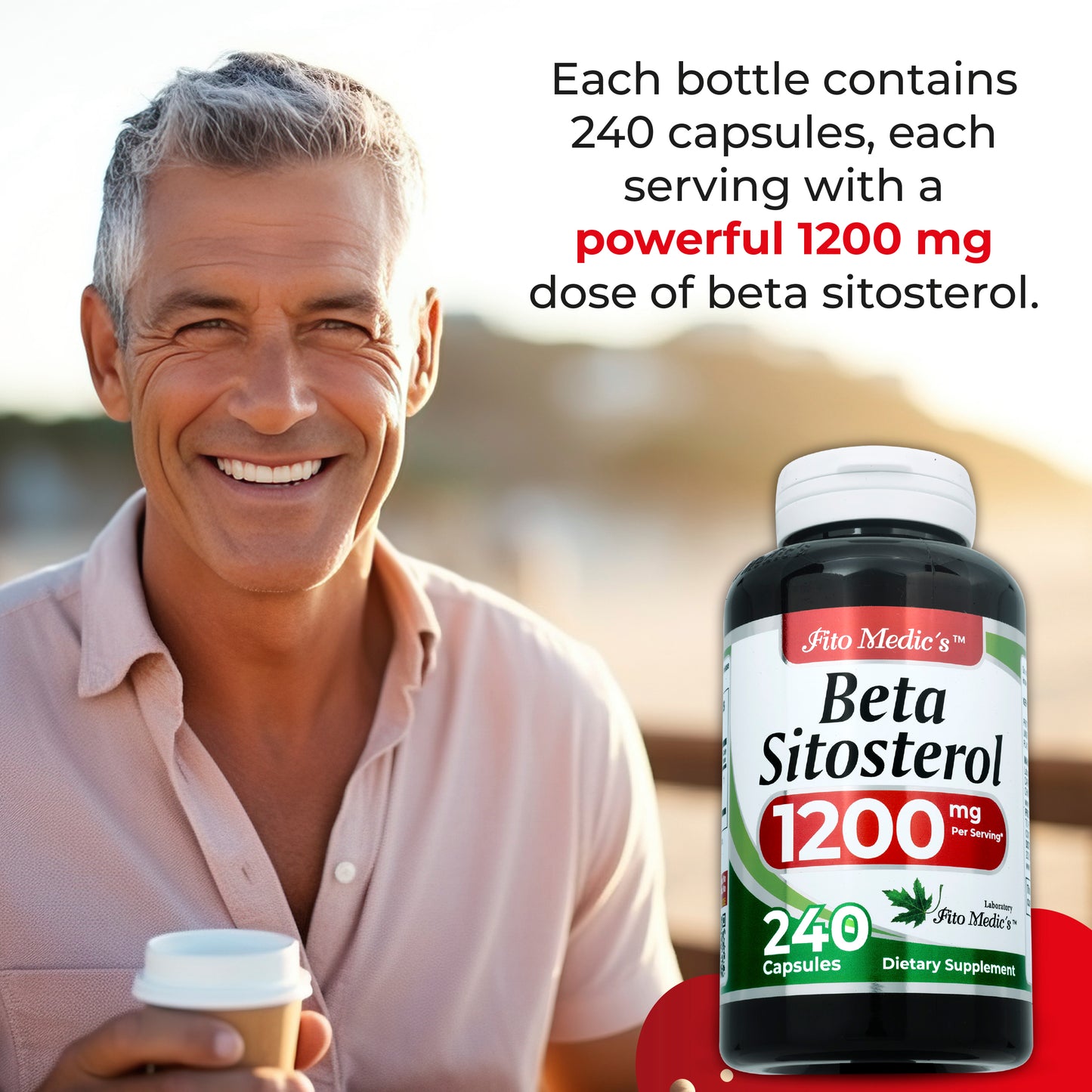 Beta sitosterol | 240 capsules | 1200 mg | Ultra high Absorption