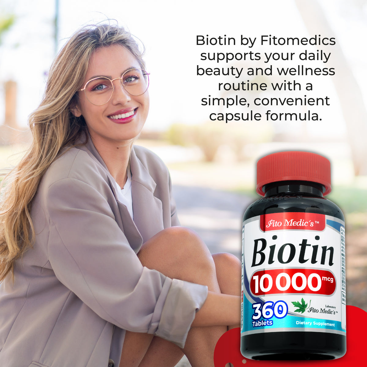 Biotin 10,000 mcg – Vitamin B7 | 360 Tablets | By Fito Medic's