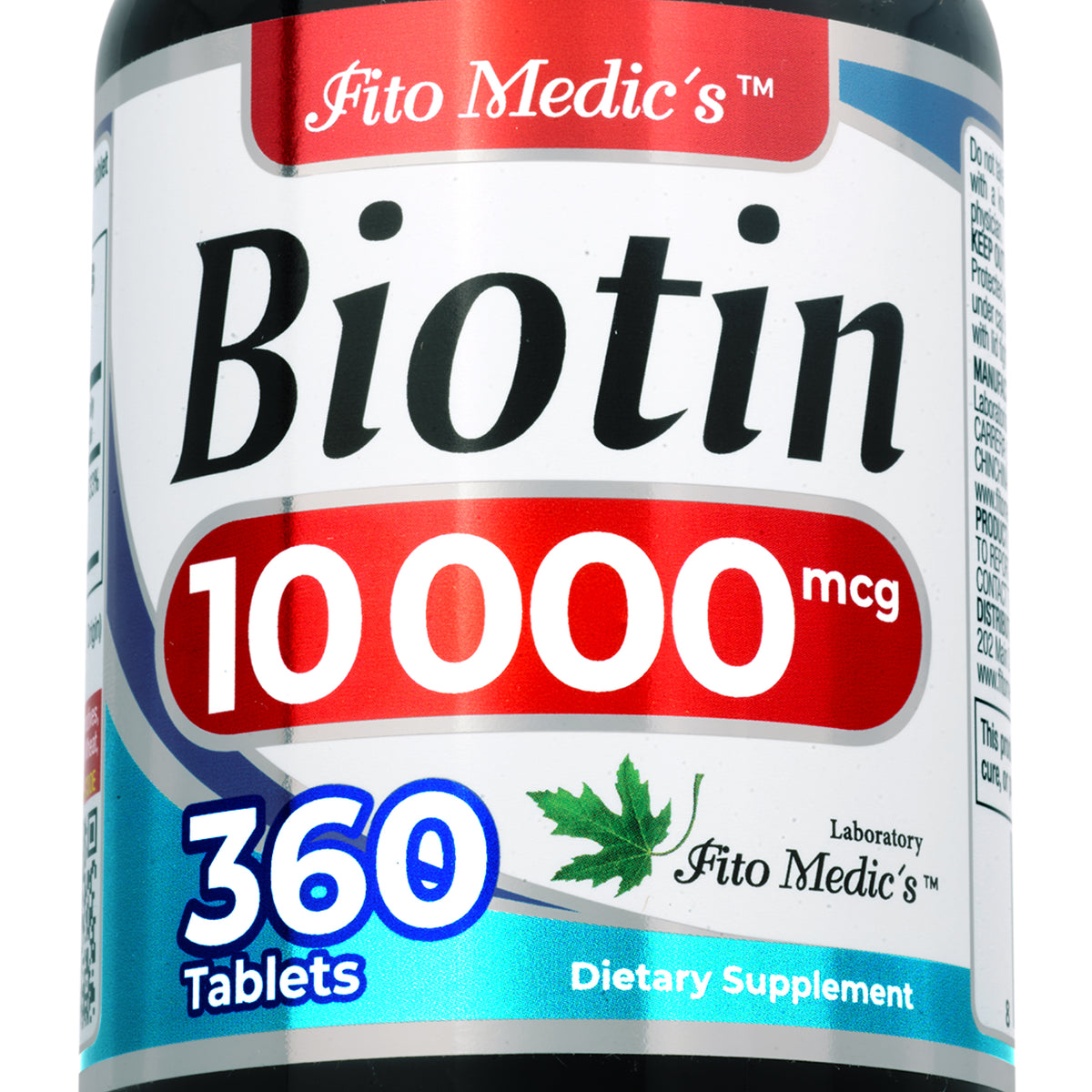 Biotin 10,000 mcg – Vitamin B7 | 360 Tablets | By Fito Medic's