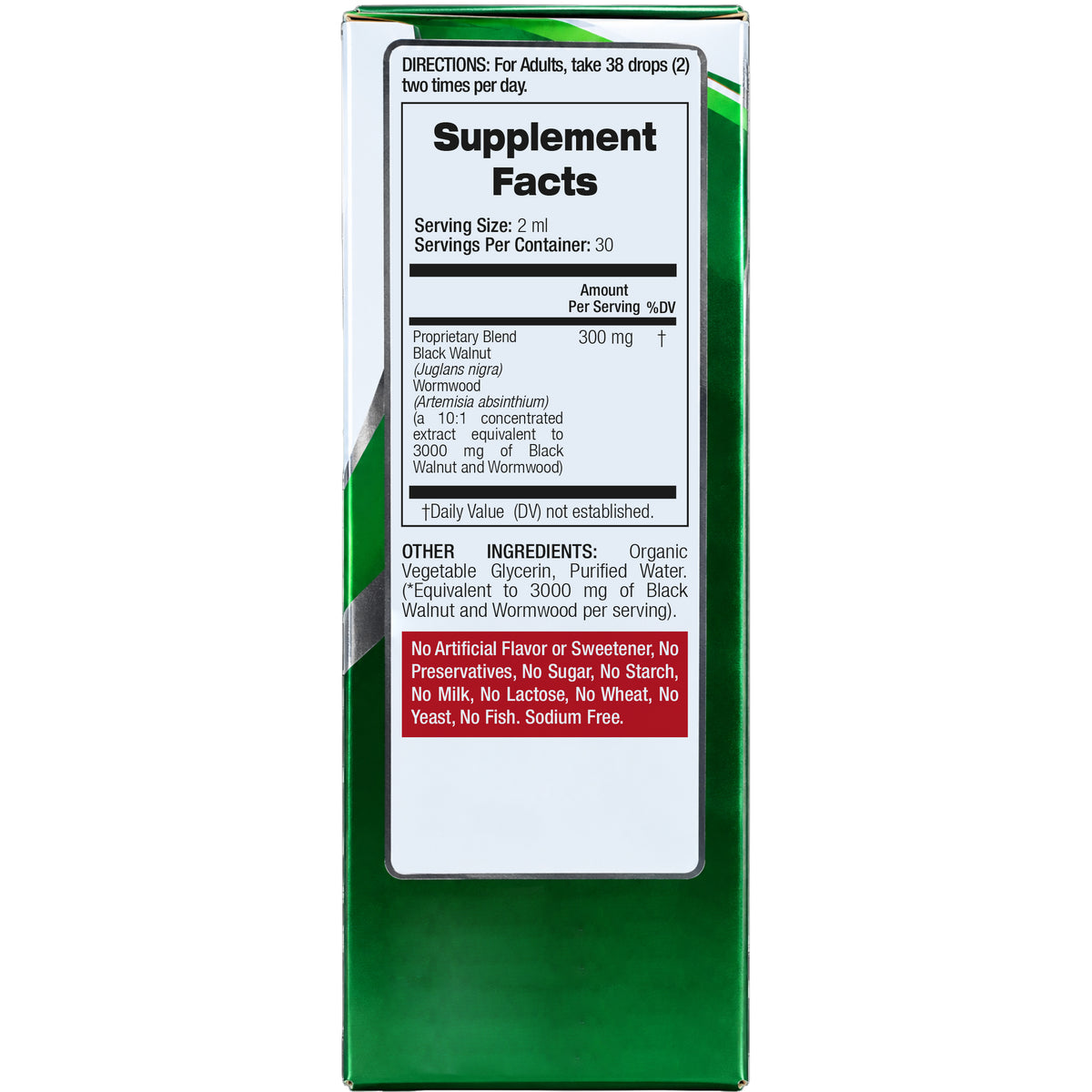 Black Walnut & Wormwood Drops 3000 mg | 10:1 Liquid Extract | 2 fl oz | By Fito Medic's Lab