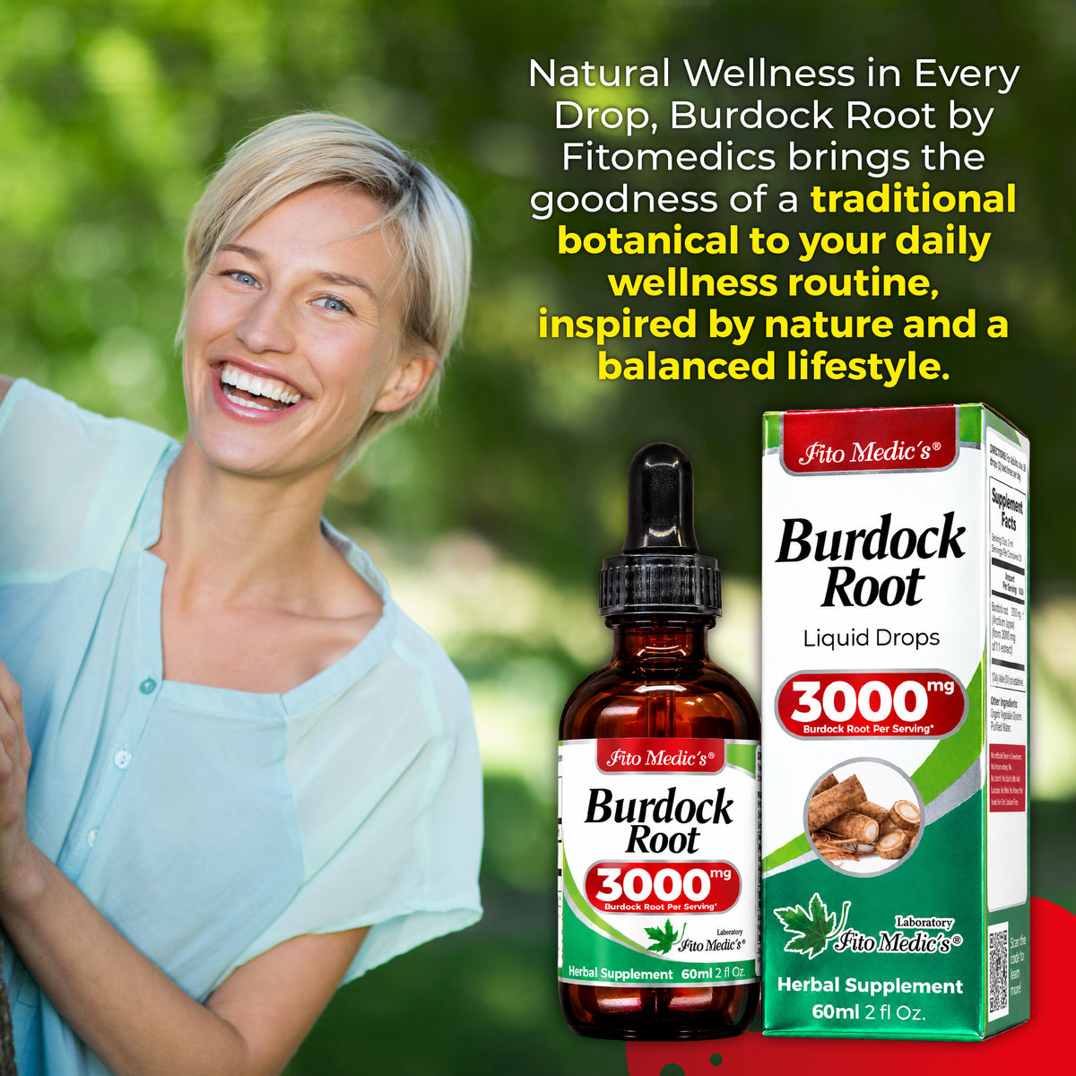 Burdock Root Drops 3000 mg | 10:1 Liquid Extract | 2 fl oz | By Fito Medic's Lab