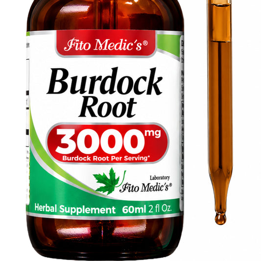 Burdock Root Drops 3000 mg | 10:1 Liquid Extract | 2 fl oz | By Fito Medic's Lab
