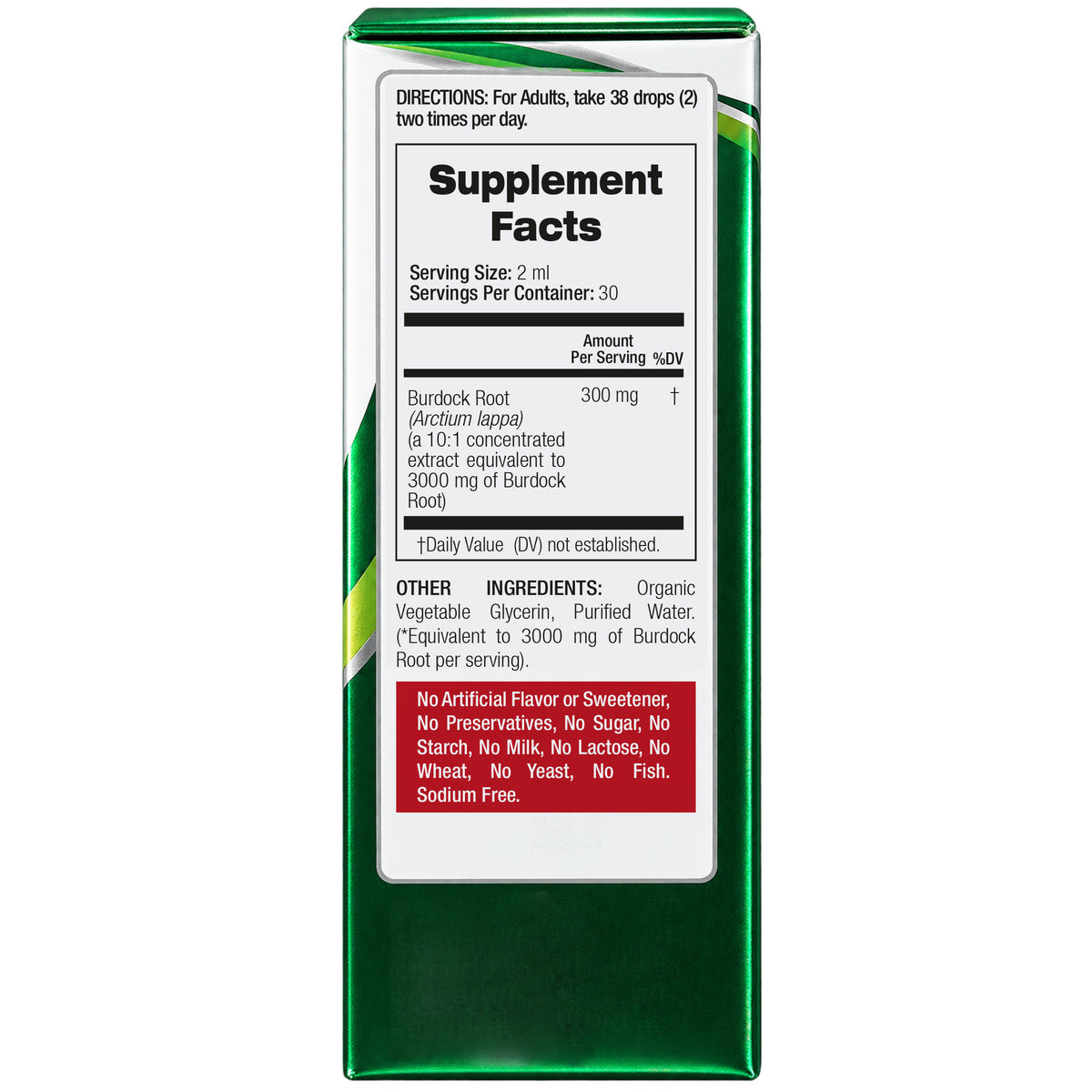 Burdock Root Drops 3000 mg | 10:1 Liquid Extract | 2 fl oz | By Fito Medic's Lab