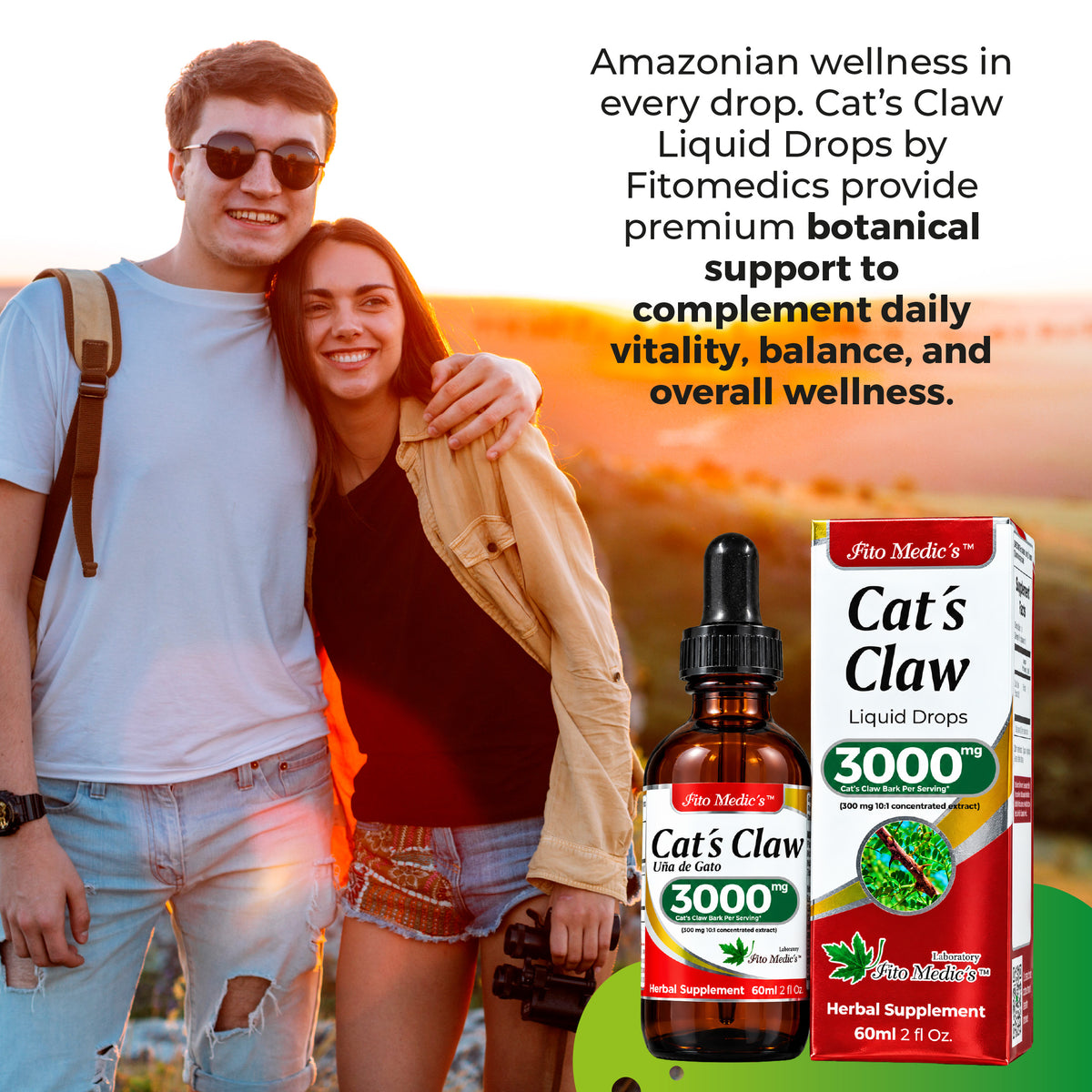 Cat’s Claw Drops 3000 mg – 10:1 Liquid Extract | 2 fl oz | By Fito Medic's