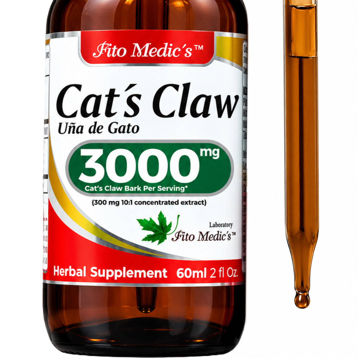 Cat’s Claw Drops 3000 mg – 10:1 Liquid Extract | 2 fl oz | By Fito Medic's