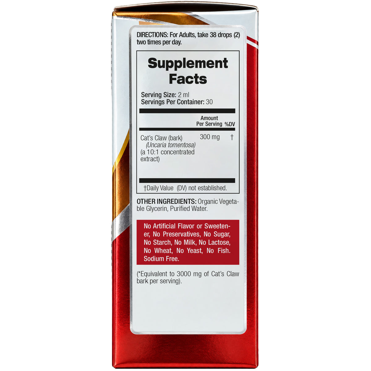 Cat’s Claw Drops 3000 mg – 10:1 Liquid Extract | 2 fl oz | By Fito Medic's