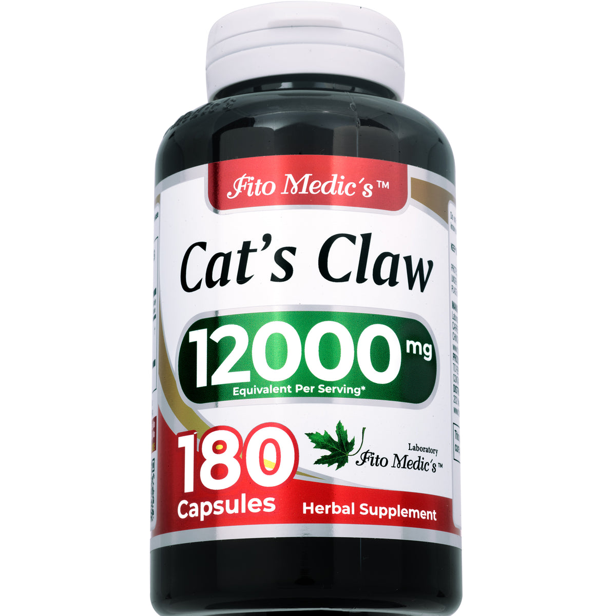 Cat’s Claw Extract 12,000 mg | 20:1 Concentrate | 180 Capsules | By Fito Medic's