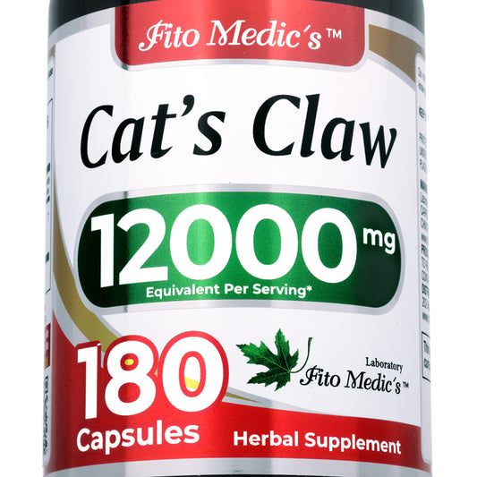 Cat’s Claw Extract 12,000 mg | 20:1 Concentrate | 180 Capsules | By Fito Medic's