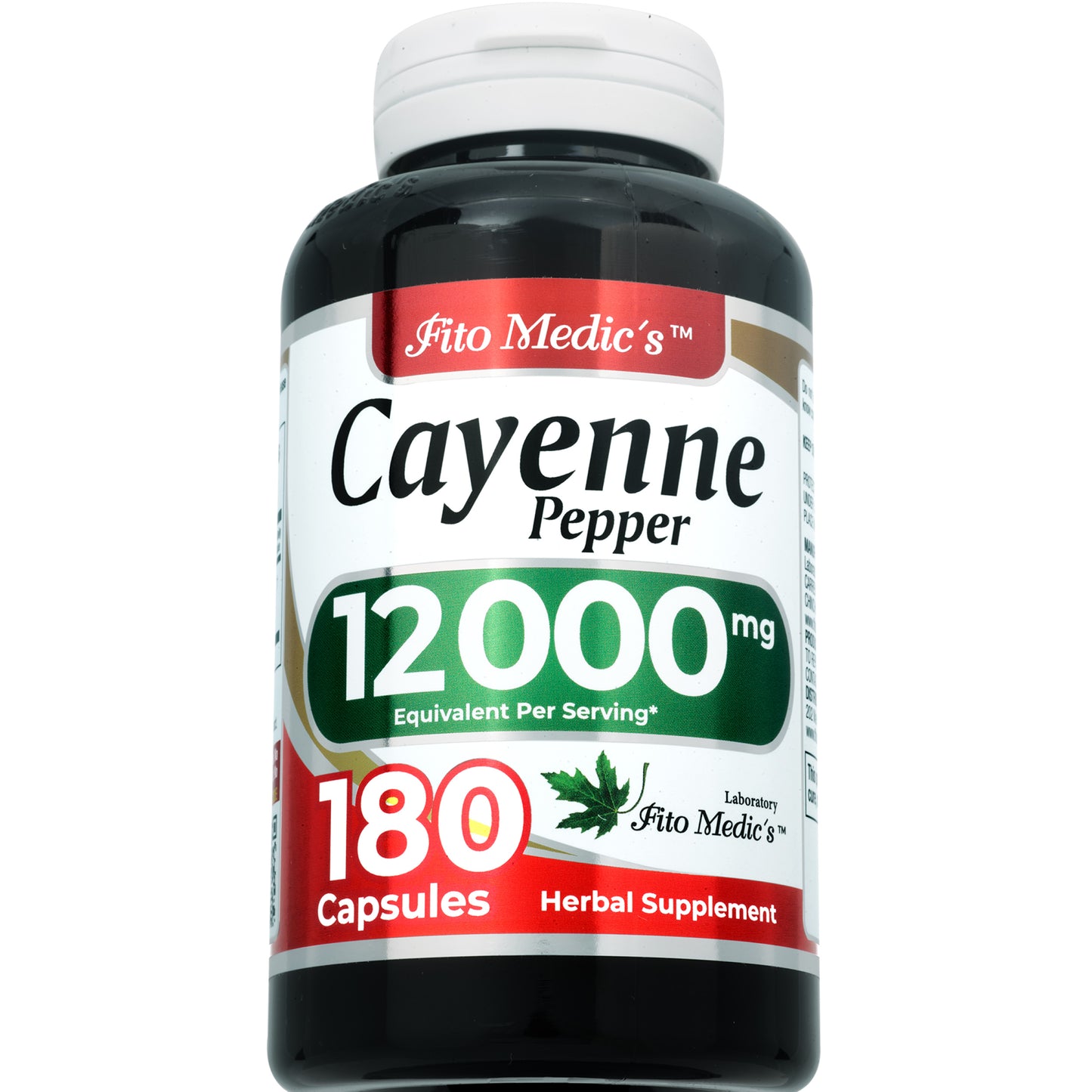Cayenne Pepper Capsules Organic 12000 mg Ultra high Absorption 180 capsules