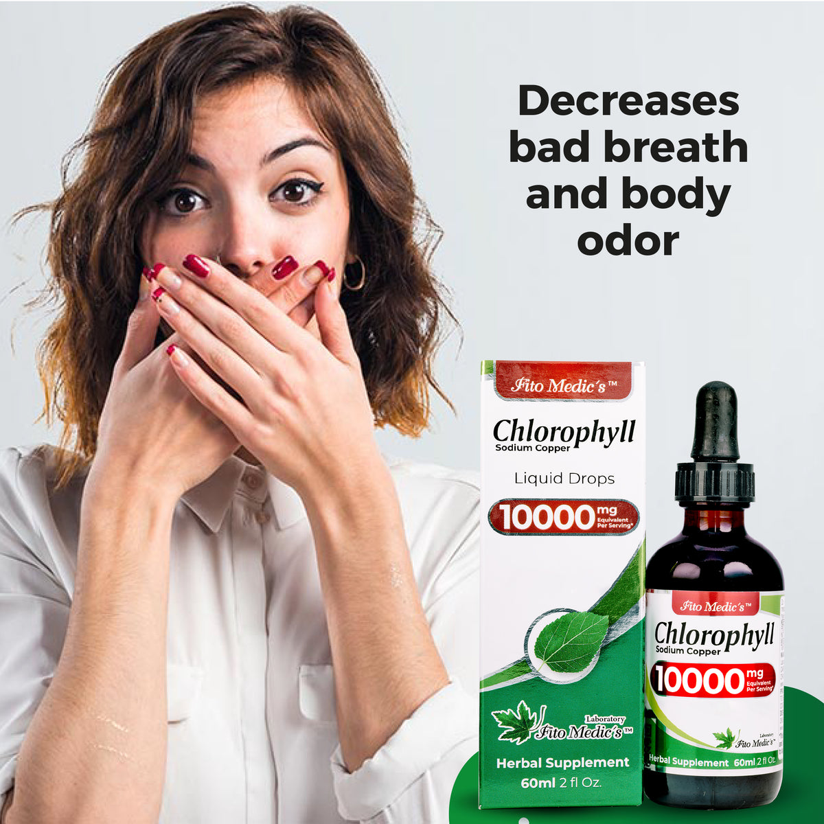 Chlorophyll Drops 10,000 mg | 200:1 Liquid Extract from Mulberry Leaf | 2 fl oz | By Fito Medic's