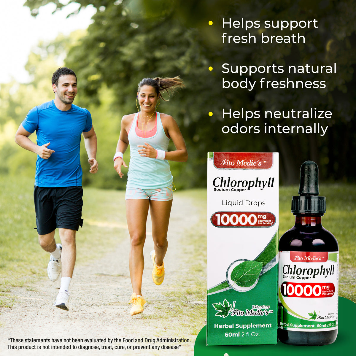 Chlorophyll Drops 10,000 mg | 200:1 Liquid Extract from Mulberry Leaf | 2 fl oz | By Fito Medic's