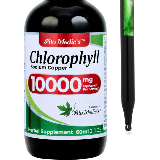 Chlorophyll Drops 10,000 mg | 200:1 Liquid Extract from Mulberry Leaf | 2 fl oz | By Fito Medic's
