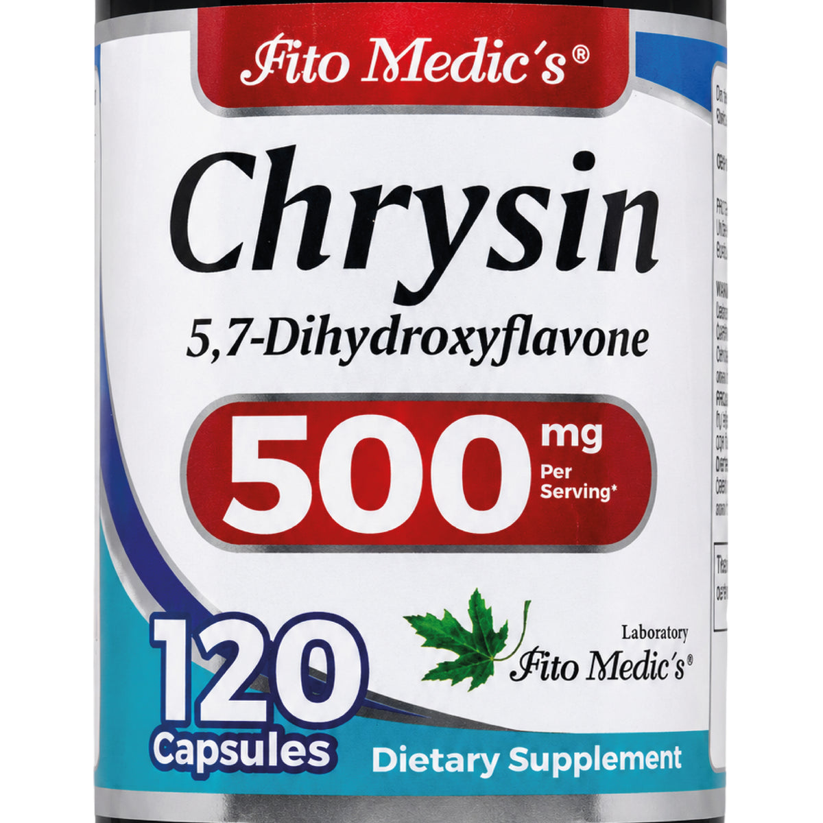 Chrysin 500 mg | 120 Capsules | By Fito medic's