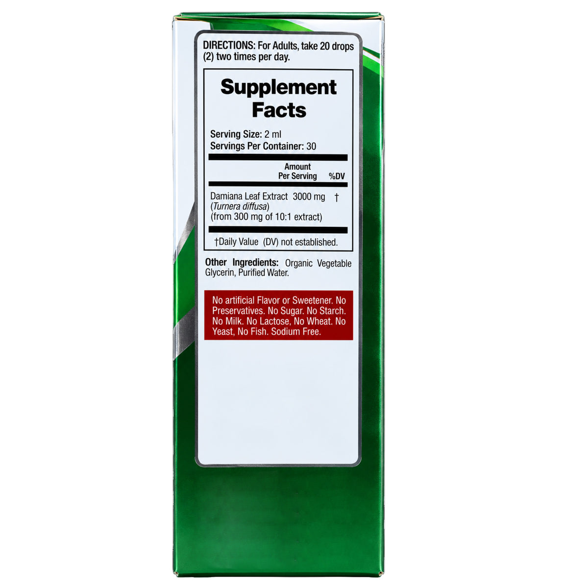 Damiana Leaf Drops 3000 mg | 10:1 Liquid Extract | 2 fl oz | By Fito Medic's Lab