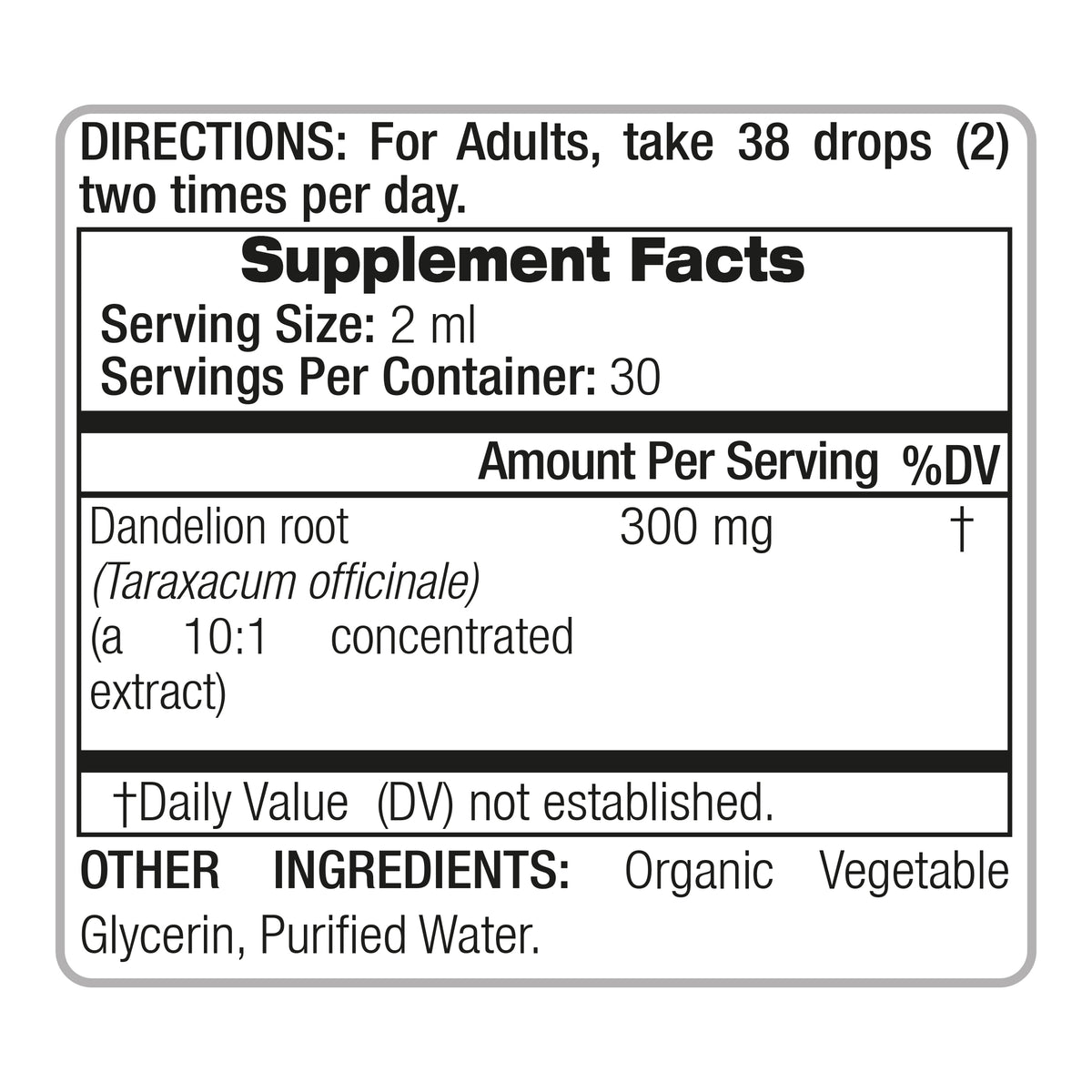 Dandelion Root Drops 3000 mg – 10:1 Liquid Extract | 2 fl oz | By Fito Medic's