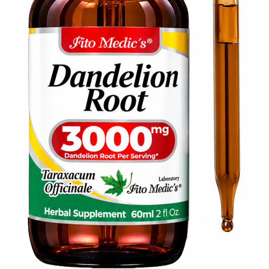 Dandelion Root Drops 3000 mg – 10:1 Liquid Extract | 2 fl oz | By Fito Medic's