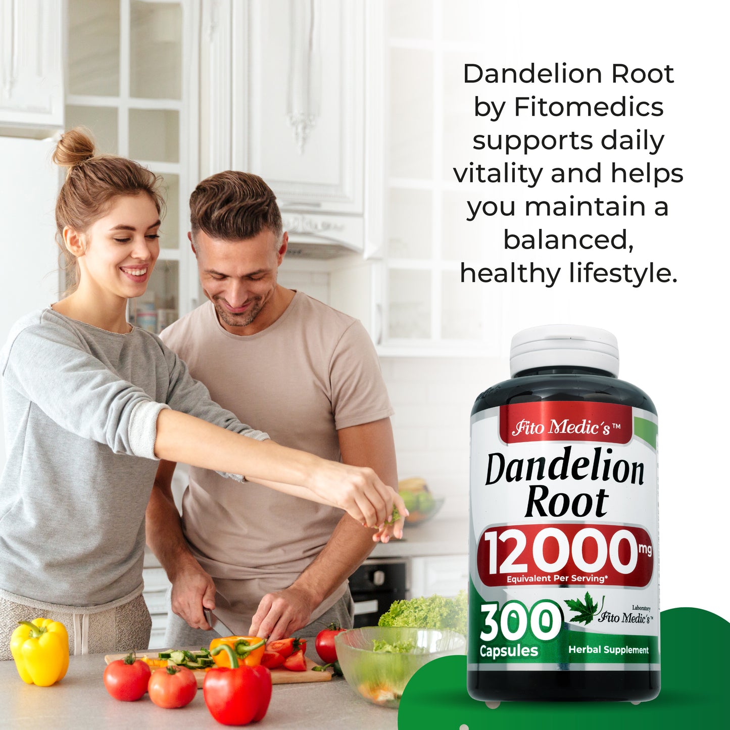 Dandelion Root - 300 Capsules - Concentrated Extract - Highly Absorbable Herbal Supplement