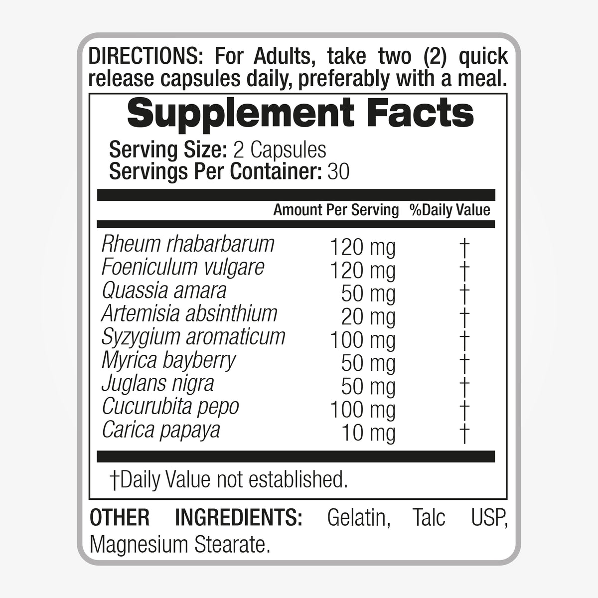 Herbal Detox & Digestive Blend | 9 Botanical Ingredients | 60 Capsules | By Fito Medic's