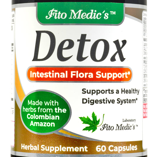 Herbal Detox & Digestive Blend | 9 Botanical Ingredients | 60 Capsules | By Fito Medic's