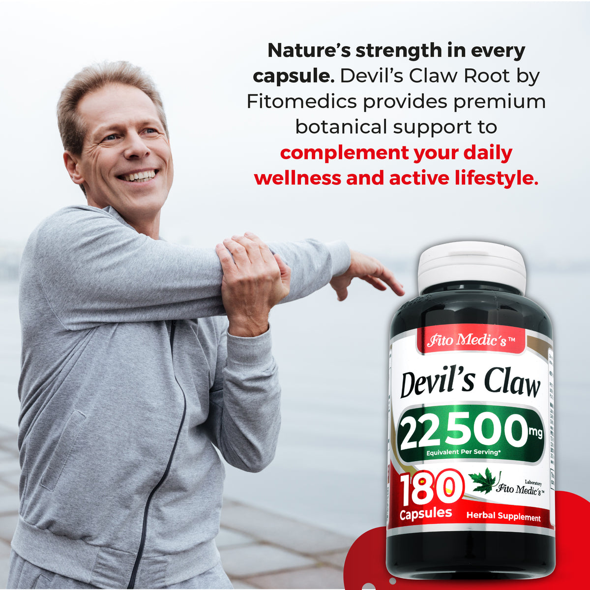 Devil’s Claw Root Extract 22,500 mg | 50:1 Concentrate | 180 Capsules | By Fito Medic's