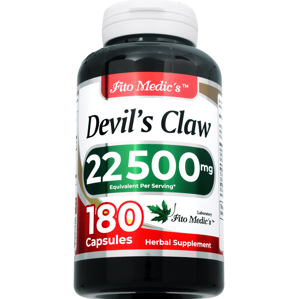 Devil’s Claw Root Extract 22,500 mg | 50:1 Concentrate | 180 Capsules | By Fito Medic's