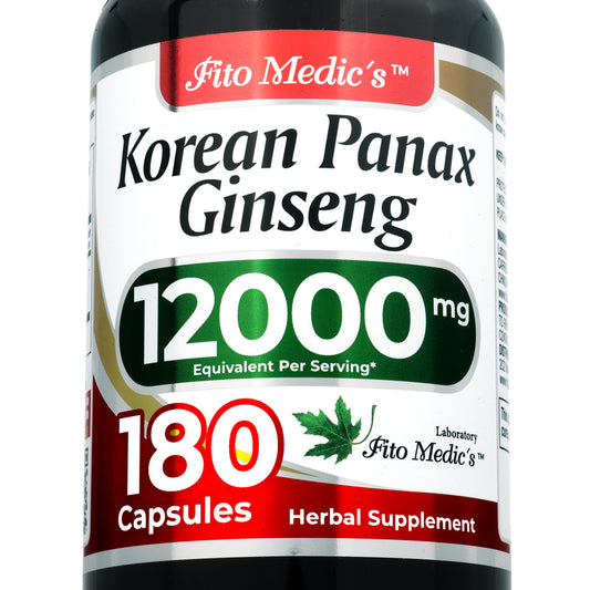 Korean Panax Ginseng Capsules | 180 Capsules | Concentrated Extract | Highly Absorbable Herbal Supplement