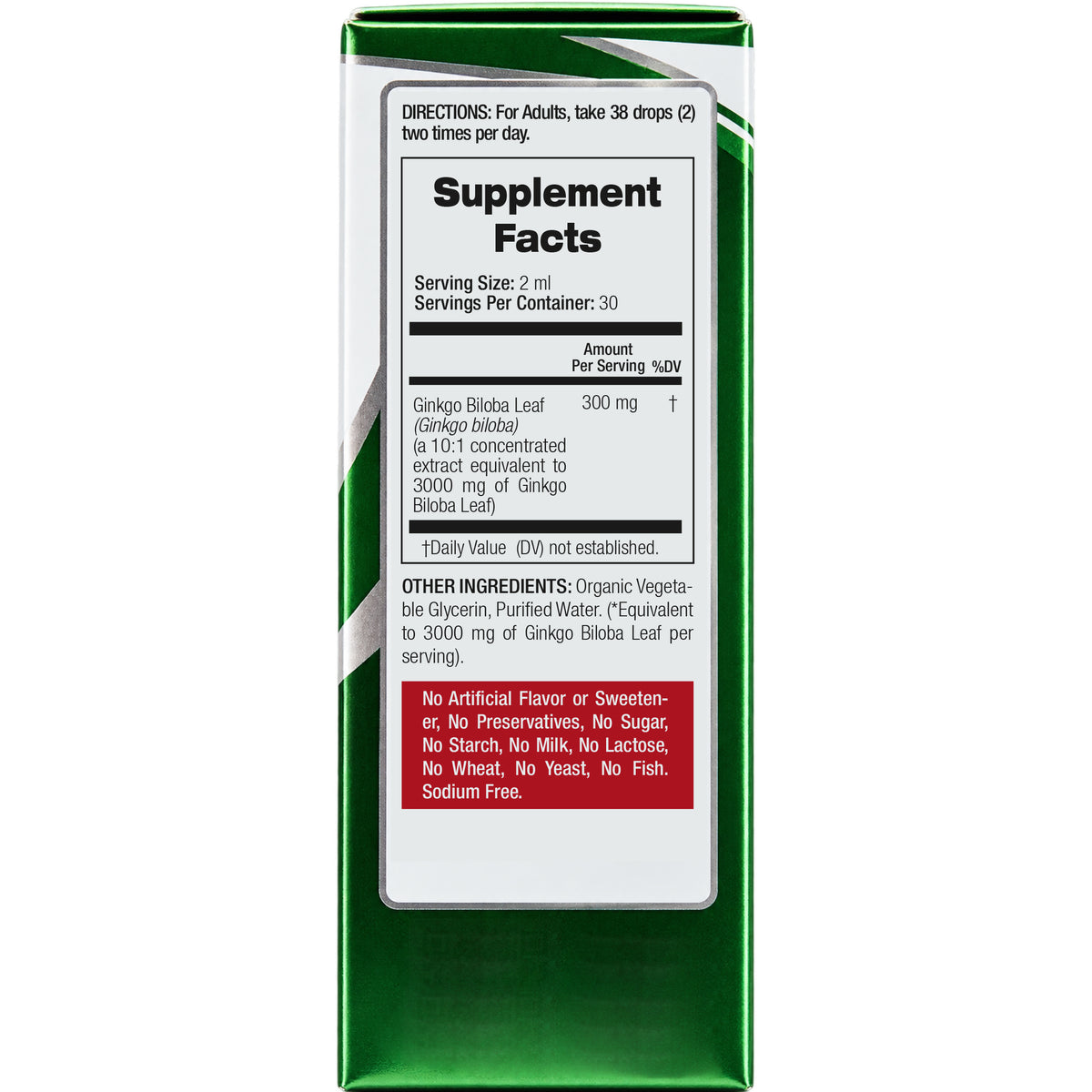 Ginkgo Biloba Drops 3000 mg – 10:1 Liquid Extract | 2 fl oz | By Fito Medic's