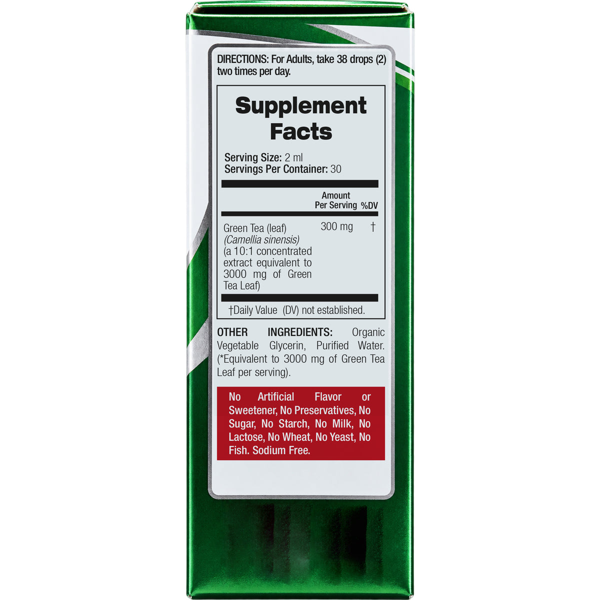Green Tea Extract Drops 3000 mg | 10:1 Liquid Extract | 2 fl oz | By Fito Medic's