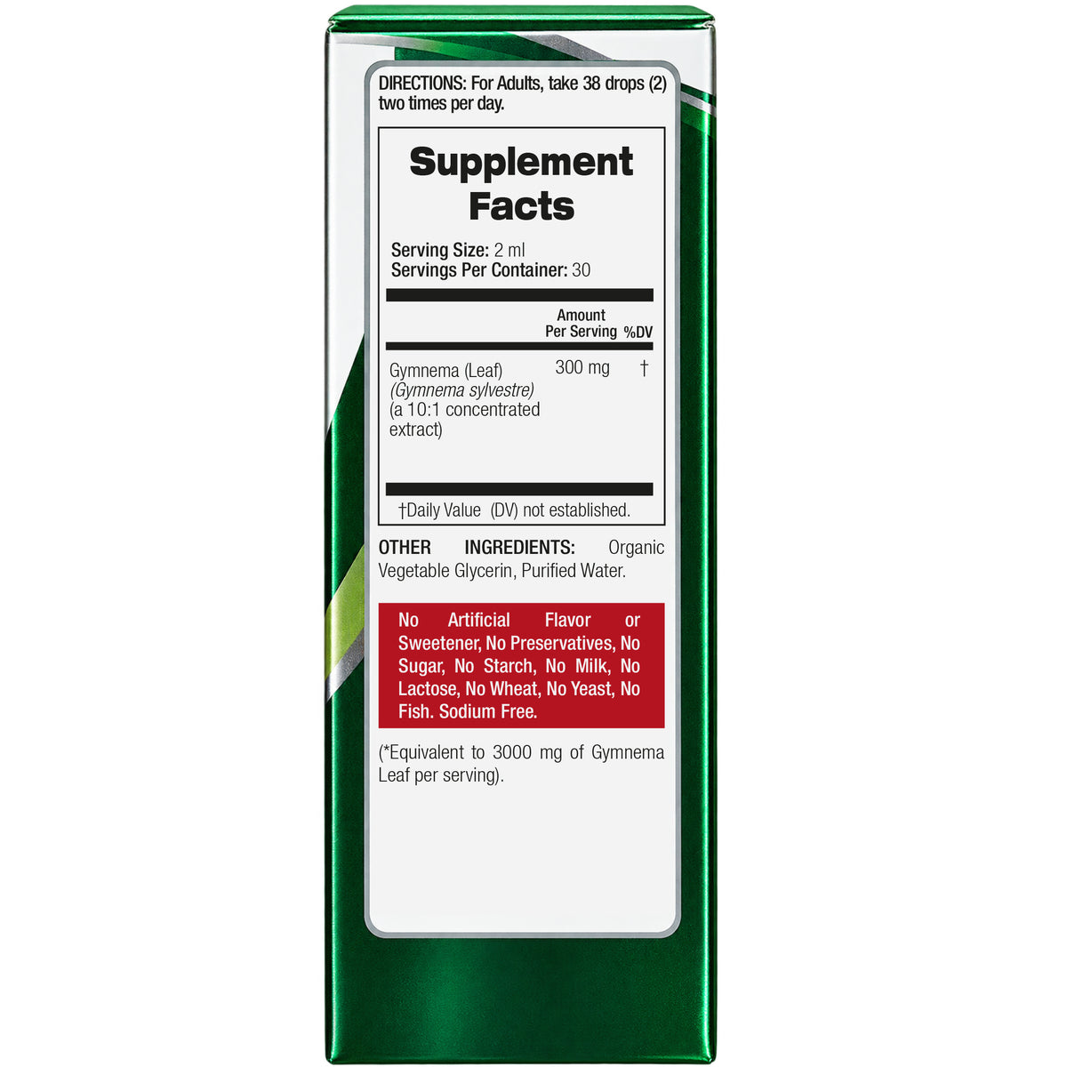 Gymnema Sylvestre Leaf Extract 3,000 mg Equivalent | 10:1 Concentrate | 2 fl oz Liquid Drops | 60 mL | By Fito Medic's