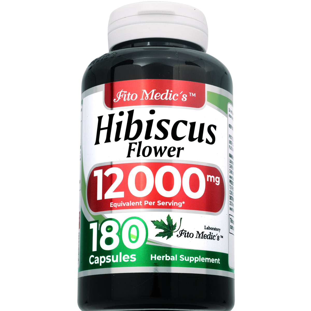 Hibiscus Flower Extract 12,000 mg | 20:1 Concentrate | 180 Capsules | By Fito Medic's