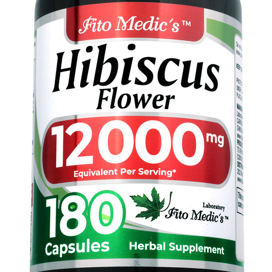 Hibiscus Flower Extract 12,000 mg | 20:1 Concentrate | 180 Capsules | By Fito Medic's