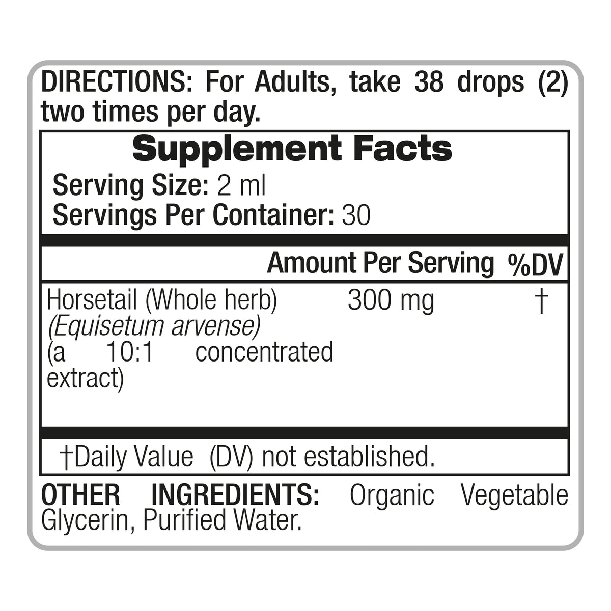 Horsetail Grass Drops 3000 mg | 10:1 Liquid Extract | 2 fl oz | By Fito Medic's Lab