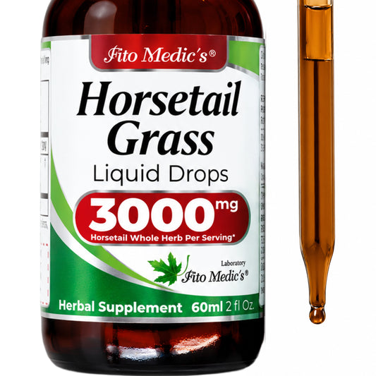 Horsetail Grass Drops 3000 mg | 10:1 Liquid Extract | 2 fl oz | By Fito Medic's Lab
