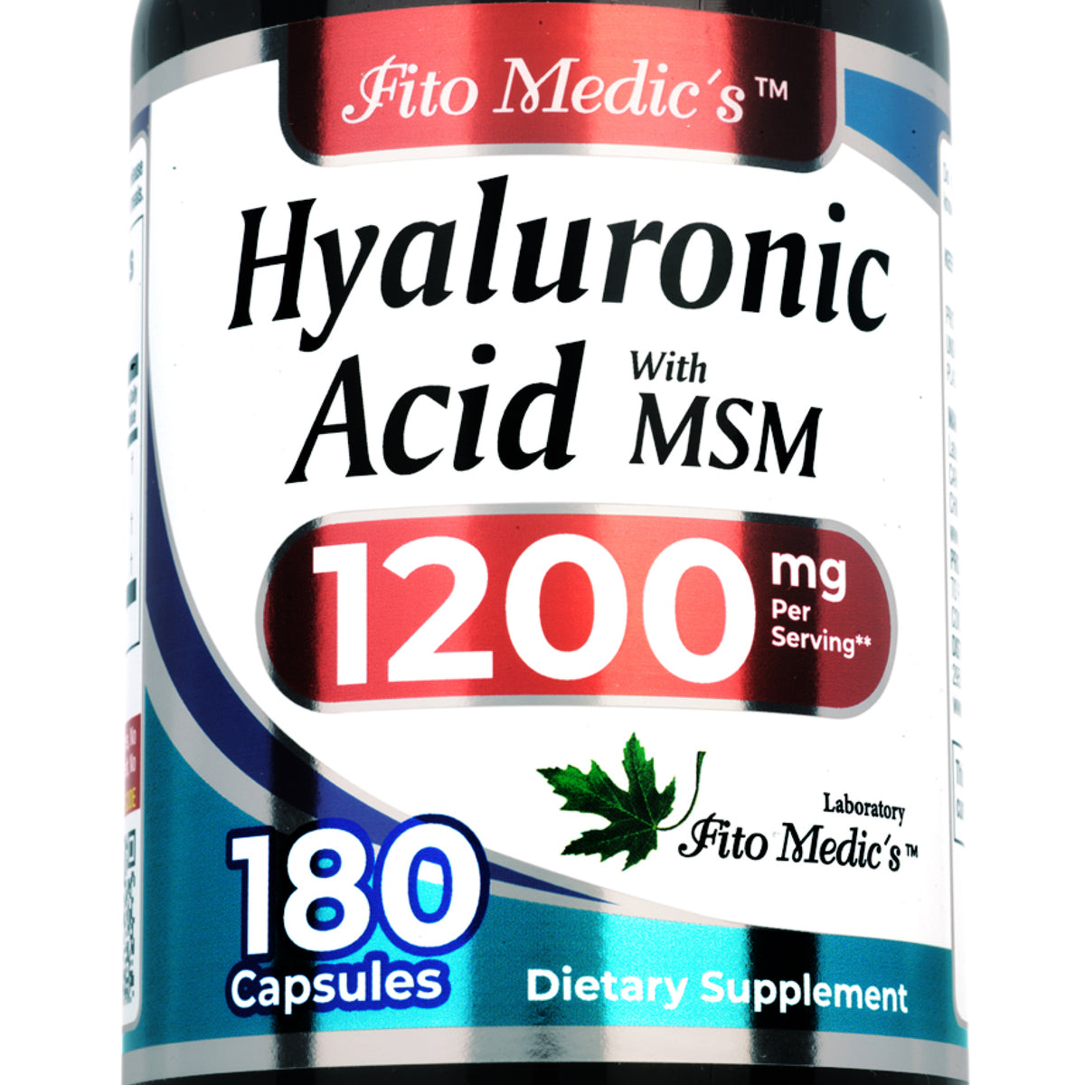 Hyaluronic Acid with MSM 1,200 mg | Hyaluronic Acid/MSM Blend Complex | 180 Capsules | By Fito Medic's
