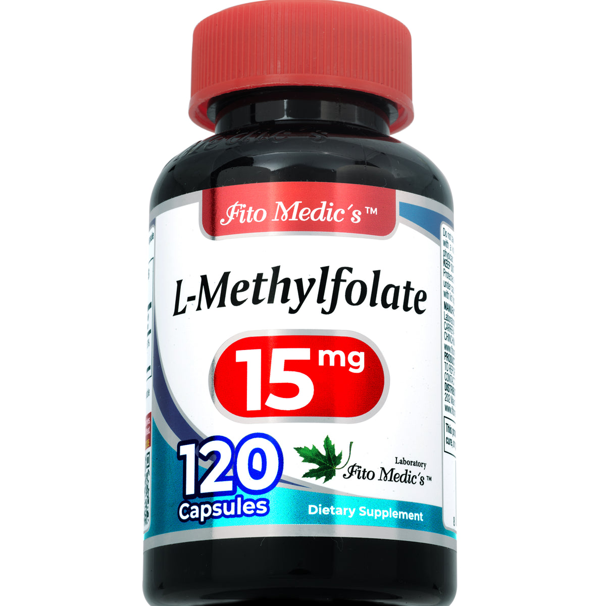 L-Methylfolate 15 mg – 25,000 mcg DFE Folate | 120 Capsules | By Fito Medic's