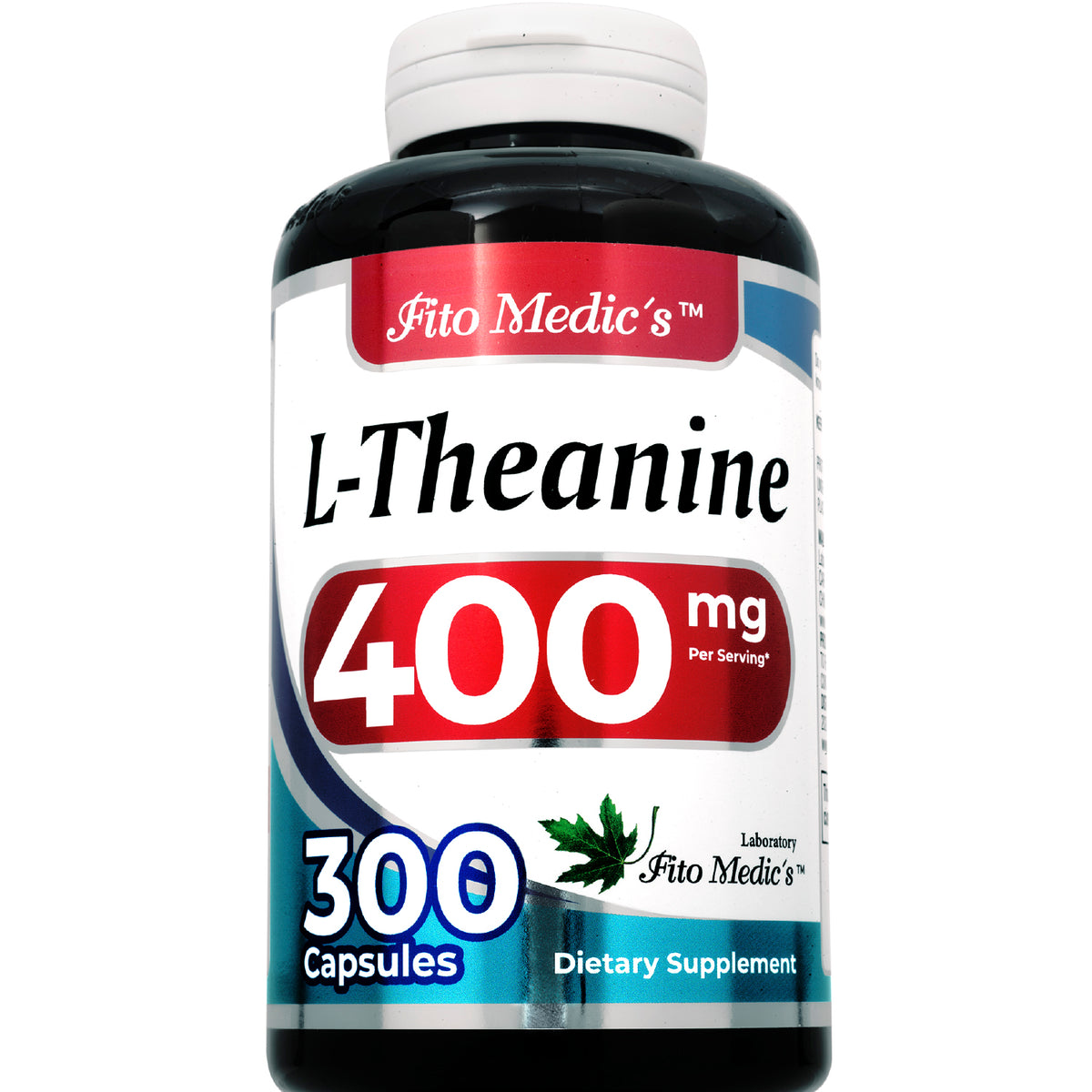 L-Theanine 400 mg | Amino Acid Supplement | 300 Capsules | By Fito Medic's