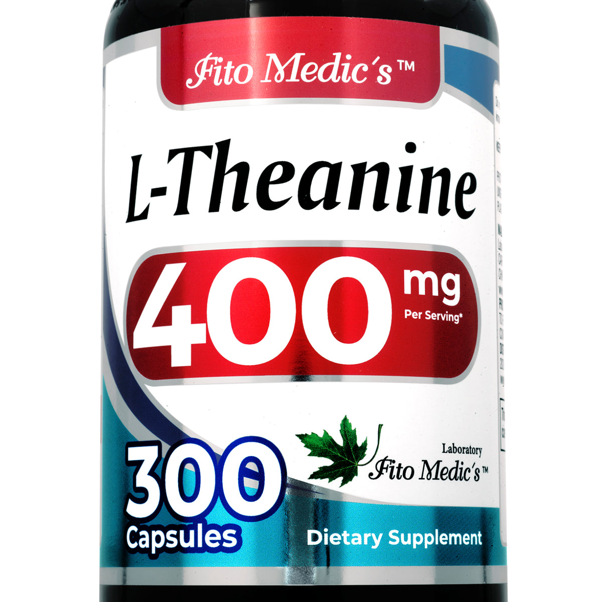 L-Theanine 400 mg | Amino Acid Supplement | 300 Capsules | By Fito Medic's