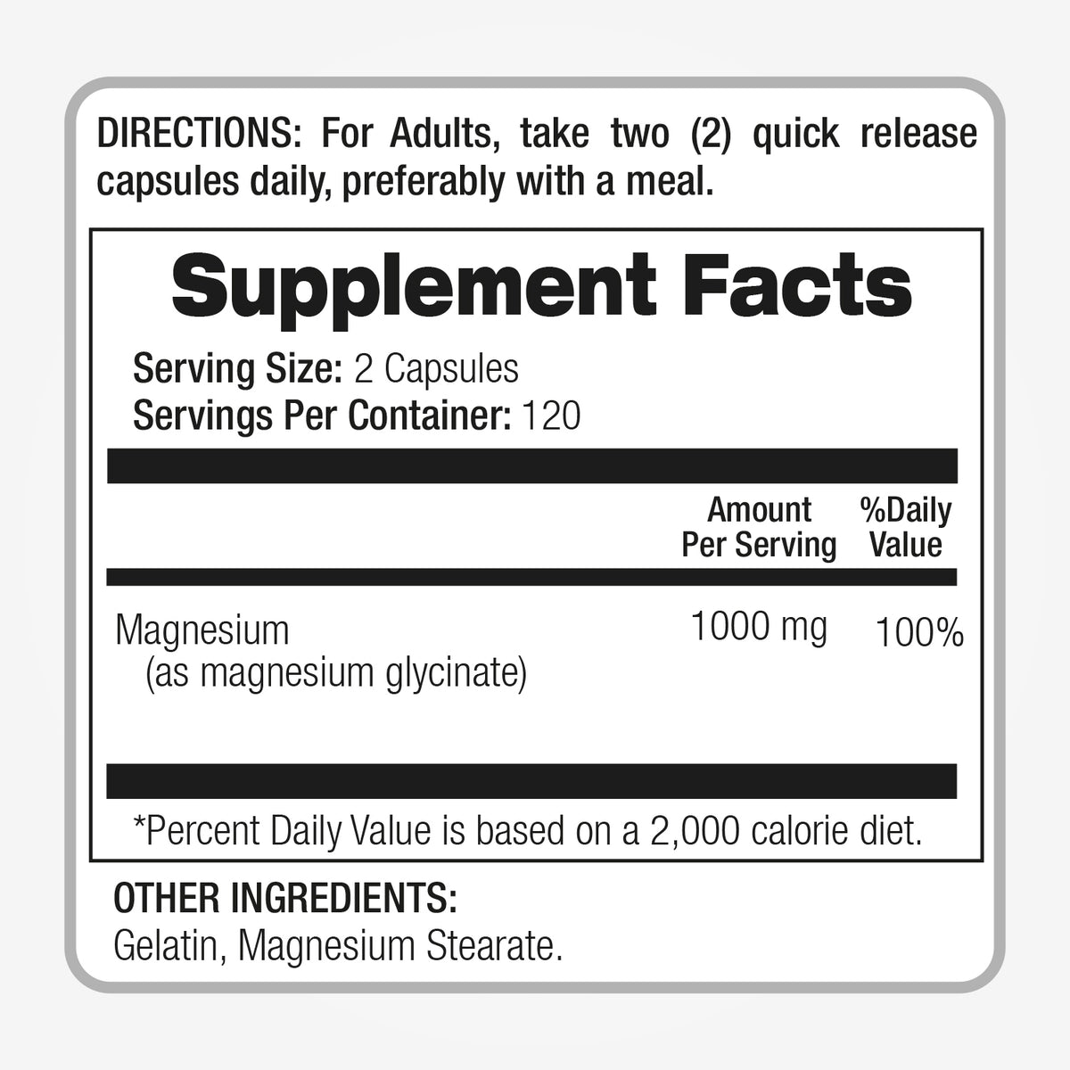 Magnesium Glycinate 1,000 mg | Chelated Magnesium Supplement | 240 Capsules | By Fito Medic's