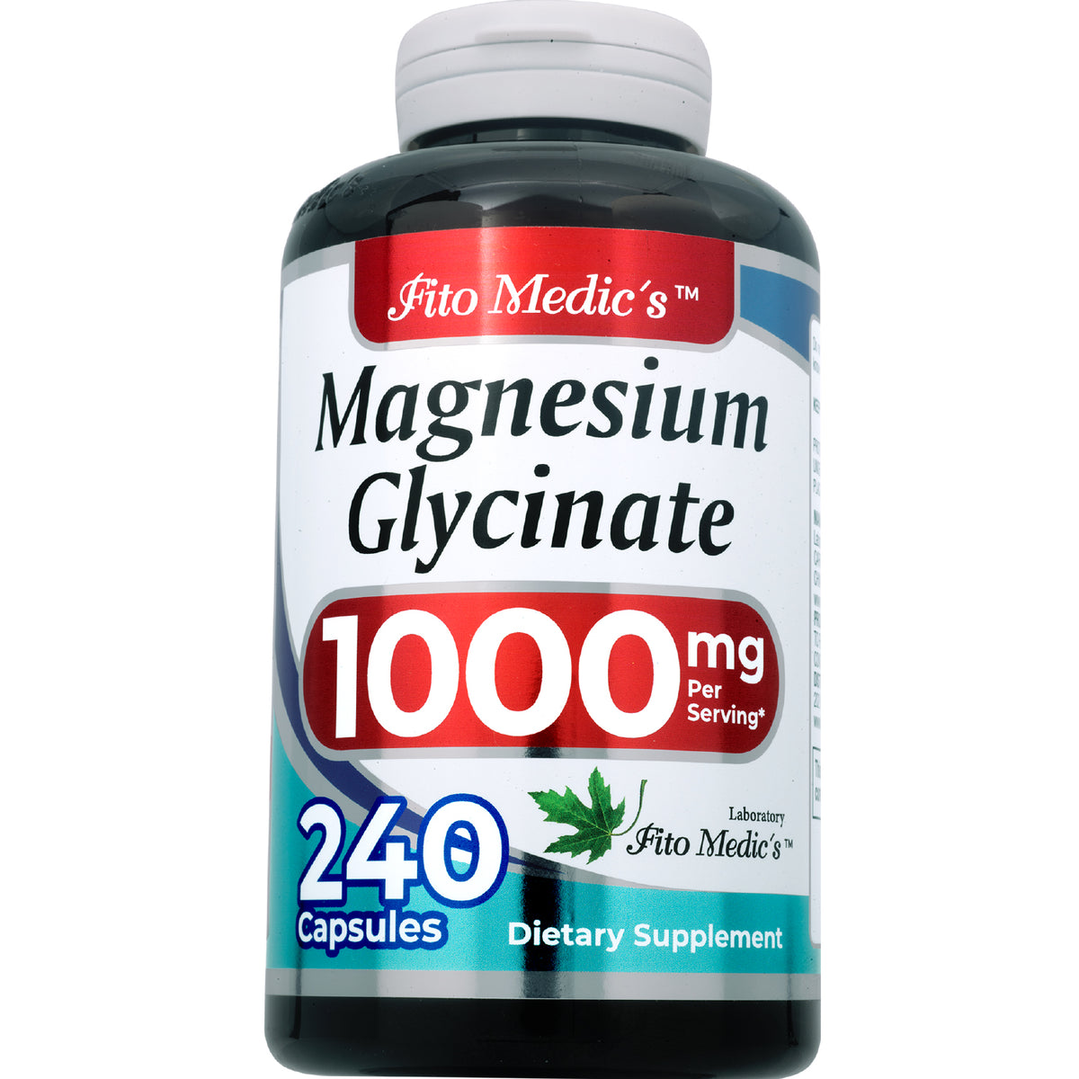 Magnesium Glycinate 1,000 mg | Chelated Magnesium Supplement | 240 Capsules | By Fito Medic's