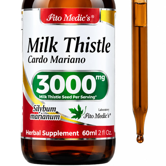 Milk Thistle Drops 3000 mg | 10:1 Liquid Extract | 2 fl oz | By Fito Medic's Lab