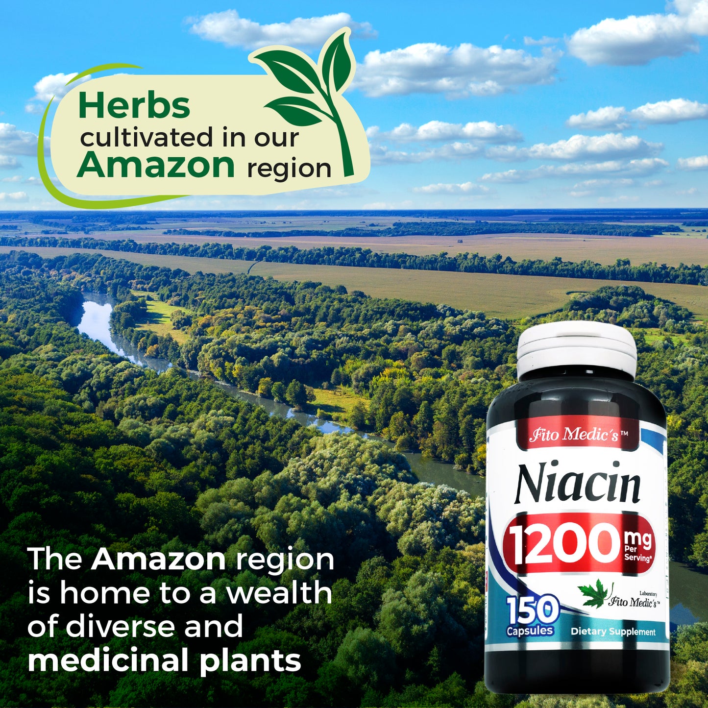Niacin - Vitamin b3-1200 mg per Serving, 150 Capsules - Ultra high Absorption